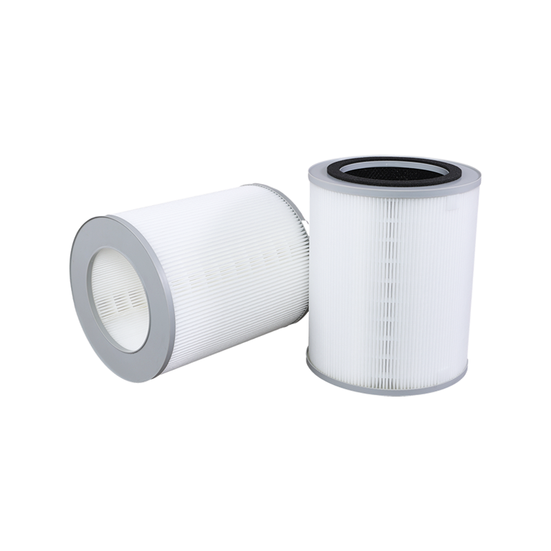 Plastic End Cover Cylindrical Muti-functional Air Filter